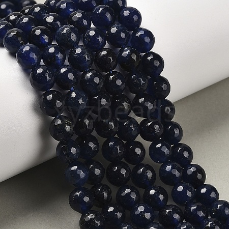 Natural White Jade Bead Strands G-R346-8mm-04-1