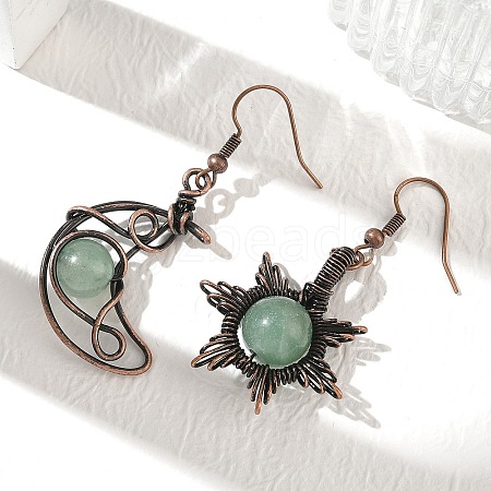 Natural Apatite Dangle Earrings G-H359-07R-07-1