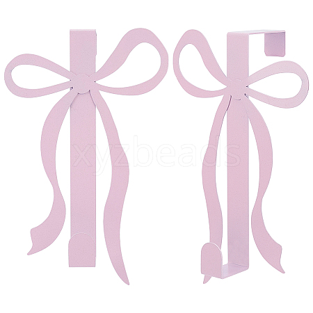 2Pcs Iron Bowknot Hook FIND-WH0366-425-1