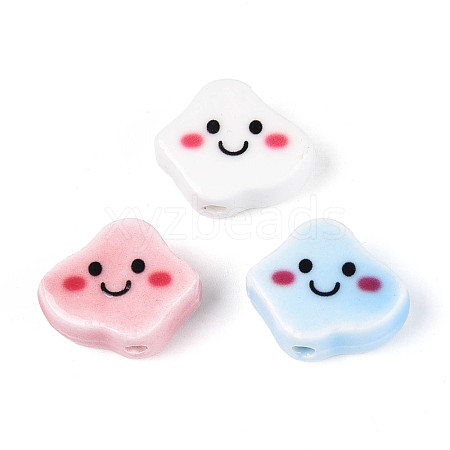 Handmade Porcelain Ceramic Beads PORC-T134-20M-1