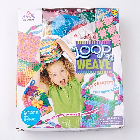 Craft Loop Weave Loom Toy Yarn Craft Set DIY-WH0161-99-1