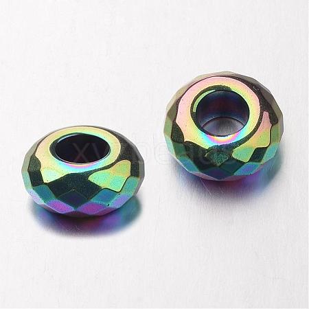 Electroplate Non-magnetic Synthetic Hematite European Beads G-F300-53-02-1