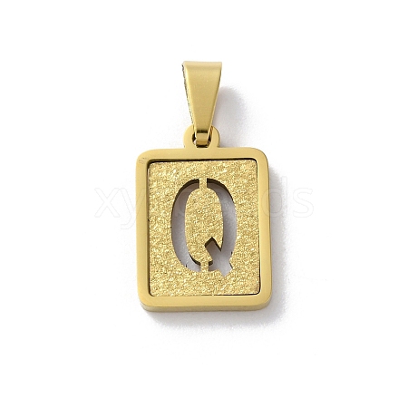 304 Stainless Steel Alphabet Pendants STAS-S152-01G-Q-1
