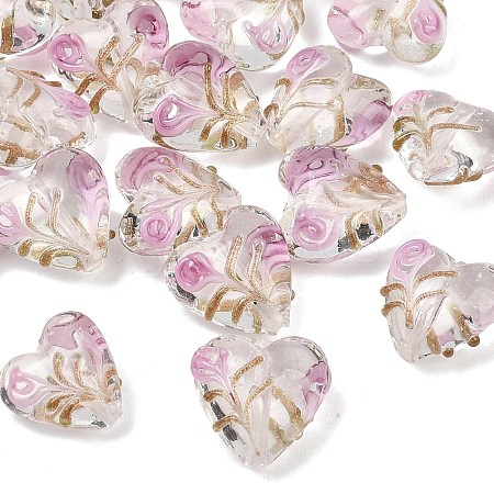 Handmade Gold Sand Lampwork Beads LAMP-L083-01-1