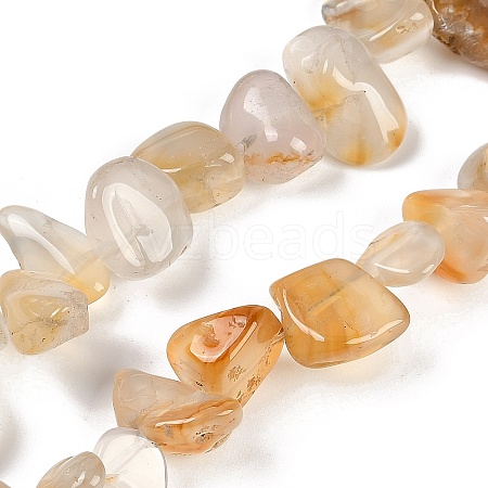 Natural Agate Nuggets Beads Strands G-B125-A03-01-1