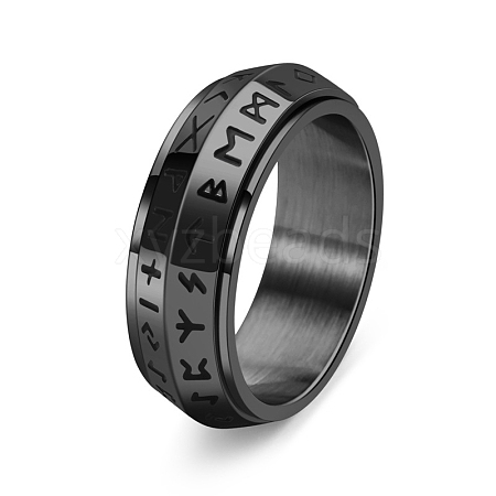 Rotatable Titanium Steel Finger Ring PW-WG27E87-18-1