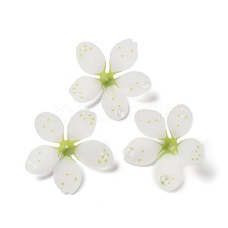 Opaque Acrylic Bead Caps SACR-C006-02E-1