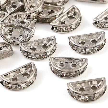 Brass Crystal Rhinestone Spacer Bars RB-T019-02A-P-1