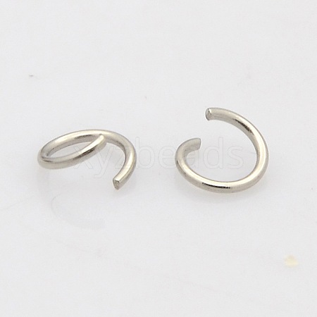 Tarnish Resistant 304 Stainless Steel Open Jump Rings STAS-N015-03-6x.0.8mm-1