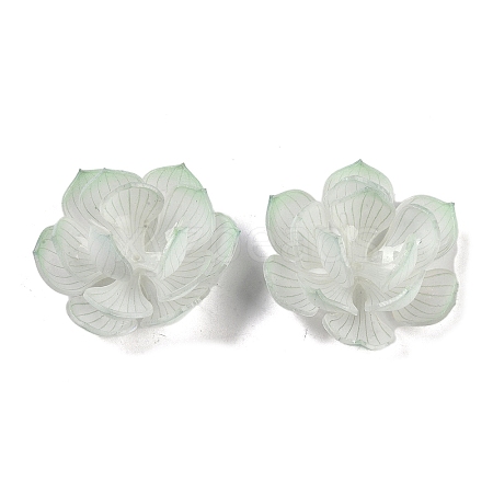 Simulation Lotus Shape Acrylic Bead Caps SACR-A008-06B-1