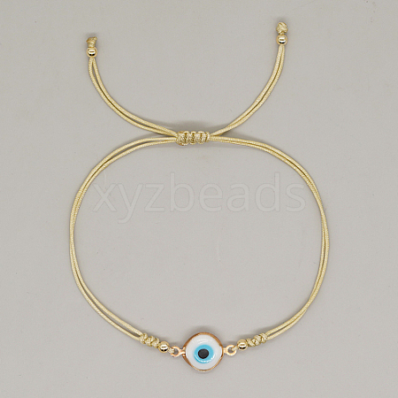 Lampwork Evil Eye Link Bracelet HH6506-1-1