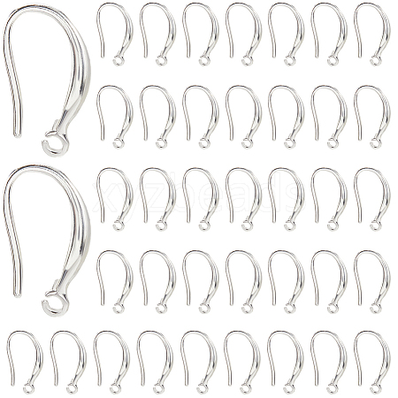 40Pcs Brass Earring Hooks KK-SC0006-18S-1