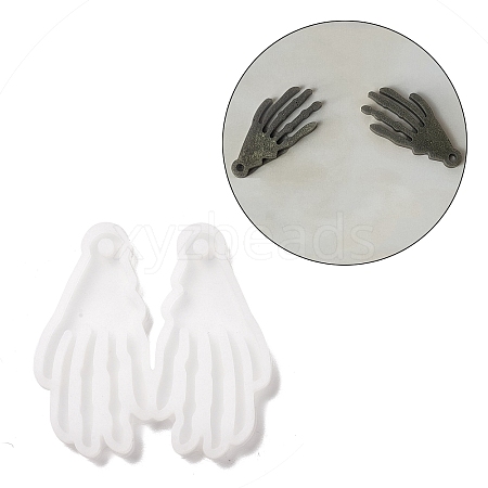 DIY Skeleton Hand Pendants Silicone Statue Molds DIY-D060-14-1