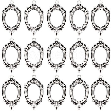 30Pcs Alloy Pendant Cabochon Settings FIND-SC0009-22-1