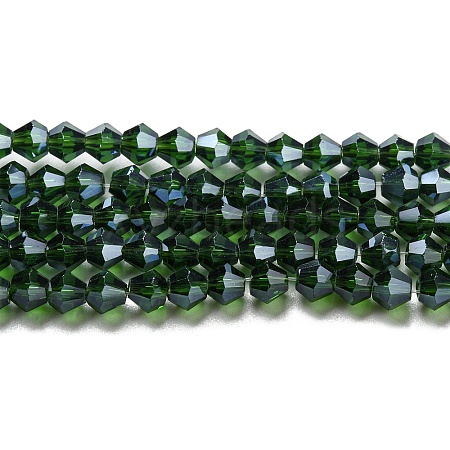 Transparent Electroplate Glass Beads Strands GLAA-F029-3mm-C25-1
