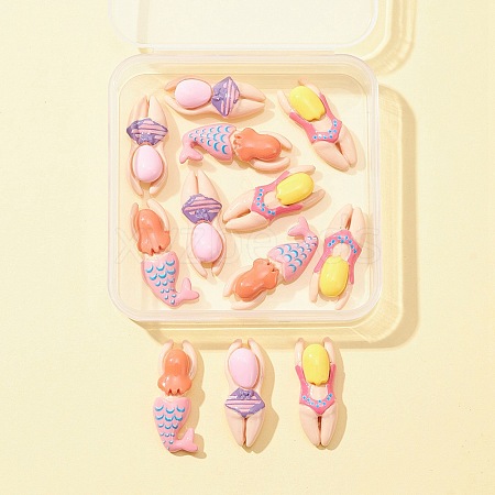 12Pcs 3 Styles Opaque Resin Cabochons CRES-FS0001-10-1