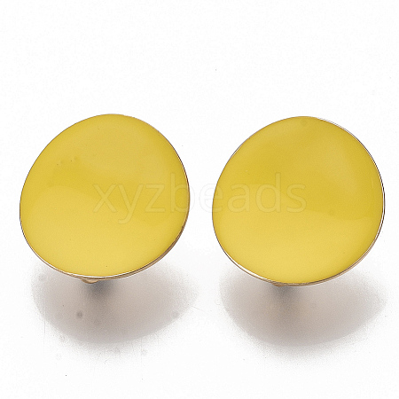 Light Gold Plated Iron Stud Earring Findings X-IFIN-T014-01N-NR-1
