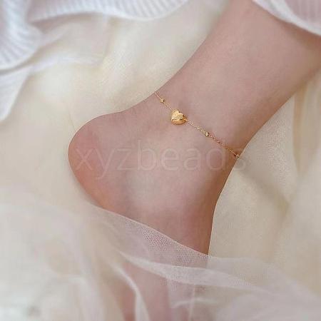 Stainless Steel Charm Anklets for Women WG18C2B-10-1