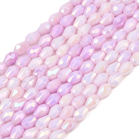 Anti-Tarnish Electroplate Glass Beads Strands GLAA-T025-13A-05-1