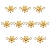 10Pcs 430 Stainless Steel Small Flower Connector Charms JX237B-1