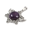 Natural Amethyst Pendants G-I366-02P-19-2