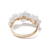 Natural Aquamarine Finger Rings RJEW-TA00198-04-4