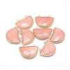 Natural & Synthetic Mixed Stone Semi Circle Pendants G-Q972-M-2