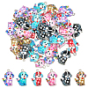 DICOSMETIC 48Pcs 6 Colors Alloy Enamel Pandants ENAM-DC0001-46-1