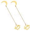 Brass Moon & Star Charms Bookmarks AJEW-TAC00030-3