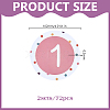 36Pcs 36 Styles Flat Round Paper Blank Label Stickers DIY-WH0308-853B-2