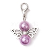 24Pcs Glass Pearl & Alloy Angel Pendant Decorations HJEW-JM02834-4