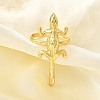 Adjustable Brass Finger Rings for Women RJEW-B114-02G-2