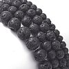 4Pcs 4 Style Column & Round & Flat Round Alloy & Natural Lava Rock & Synthetic Hematite Beaded Stretch Bracelets Set for Women BJEW-JB09366-5