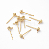 Brass Stud Earring Findings X-KK-F714-05G-1
