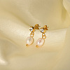 French Delicate Freshwater Pearl & Stainless Steel Stud Earrings PJ3538-3