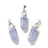 Natural Blue Lace Agate Pointed Pendants X-G-G737-08G-S-1