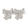 Brass Micro Pave Cubic Zirconia Twister Clasps KK-K422-02P-1