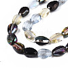 Electroplate Transparent Glass Beads Strands EGLA-S174-26-3