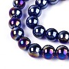 Electroplate Transparent Glass Beads Strands GLAA-T032-T10mm-AB15-3