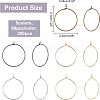 SUPERFINDINGS 300Pcs 5 Colors Iron Hoop Earrings Findings FIND-FH0004-71-5