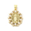 Brass with ABS Plastic Imitation Pearl Pendants FIND-Z023-04B-1