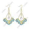 Handmade Glass Seed Beads Dangle Earrings EJEW-FS00077-1