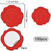 CRASPIRE 100Pcs Adhesive Wax Seal Stickers DIY-CP0009-90A-2