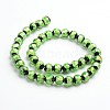Glow in the Dark Luminous Style Handmade Silver Foil Glass Round Beads FOIL-I006-8mm-03-2