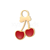 304 Stainless Steel with Red Enamel Charms SA-OY002-35G-1
