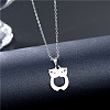 Owl Stainless Steel Pendant Necklaces PW-WG1C162-01-2