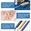 3 Rolls 3 Colors Polyester Floral Ribbon OCOR-HY0001-09A-5