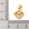 Rack Plating Brass Micro Pave Cubic Zirconia Pendants KK-G513-05G-3