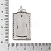 Brass Micro Pave Cubic Zirconia Pendants with Enamel KK-H458-01P-20-3