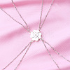 Alloy Magnetic Clover Split Pendant Friendship Necklaces FS-WGB14F7-01-1